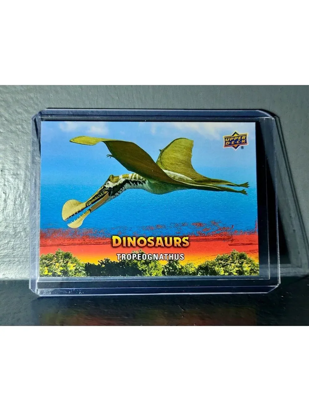 2015 Upper Deck Dinosaurs Tropeognathus Extinction Red Parallel #57 Card